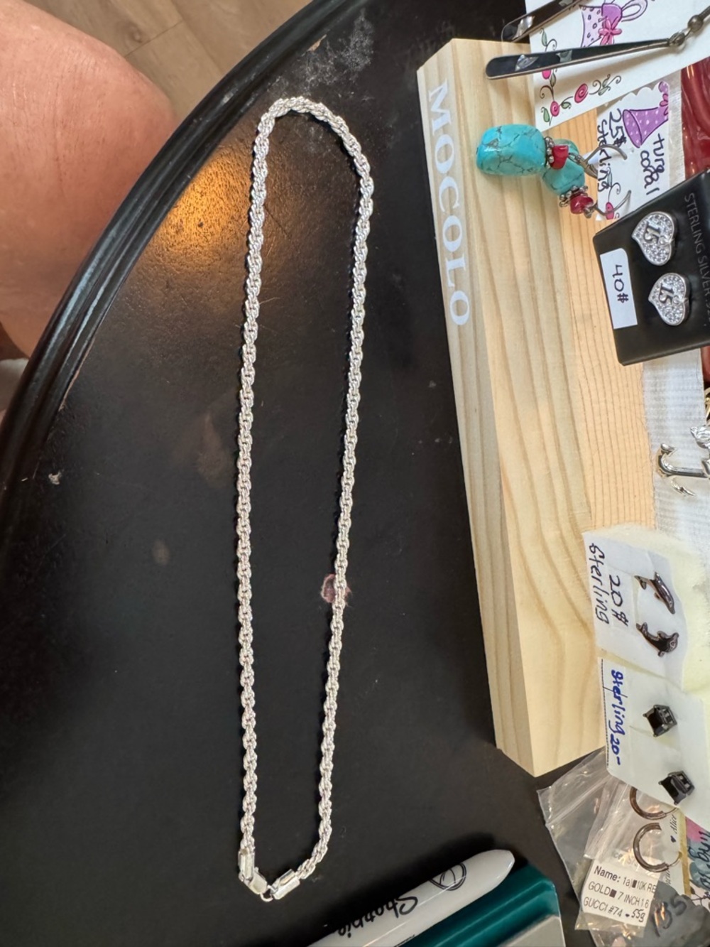 925 Italian sterling Silver Rope Chain Necklace stamped acid tested new